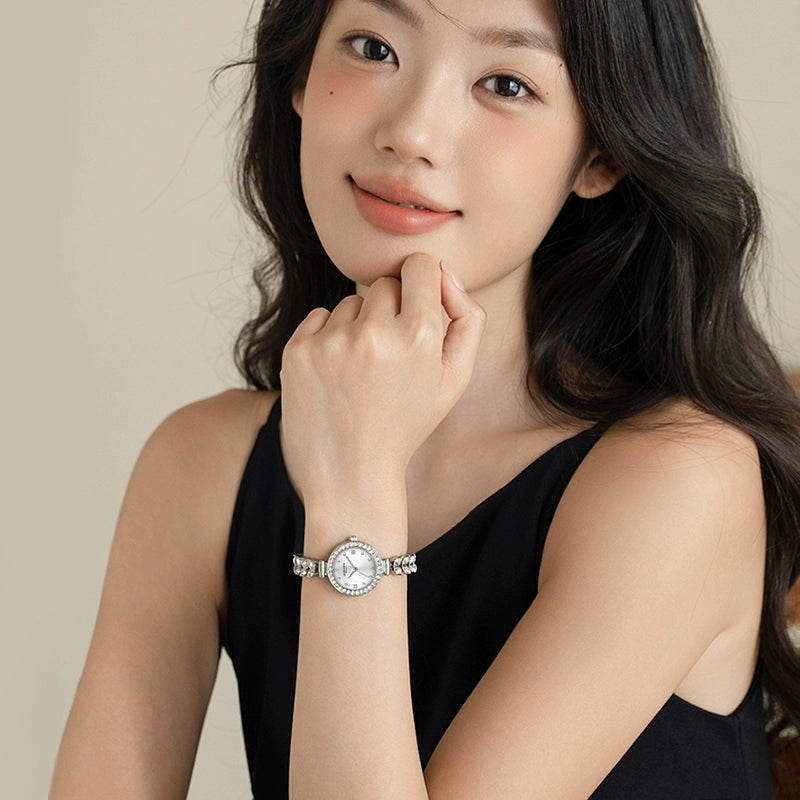 美人鱼手表女款小众轻奢女士实用满钻2025新款送女朋友防水精致表