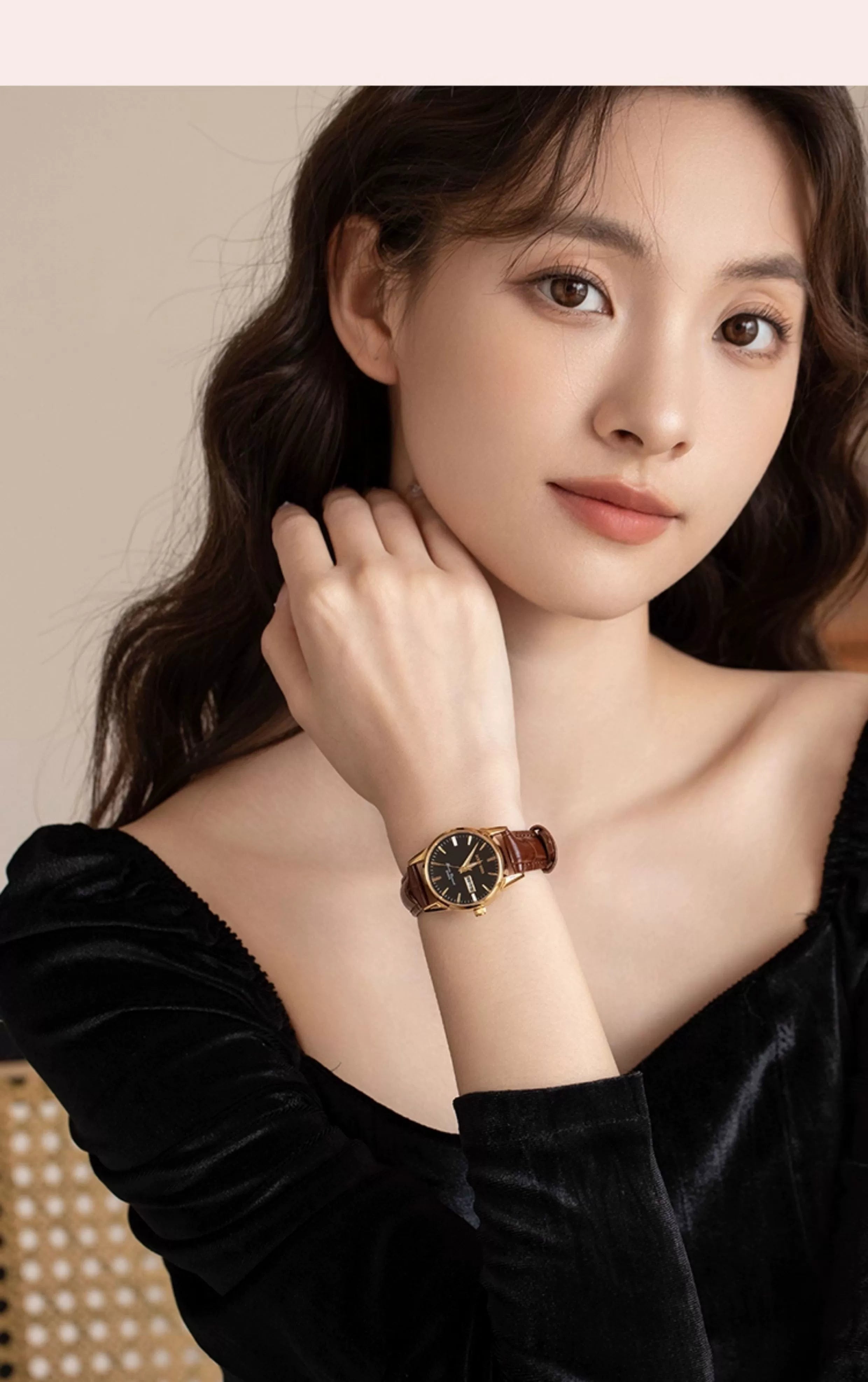 瑞士正品2025新款轻奢小众女士腕表小巧时尚真皮夜光防水简约精致