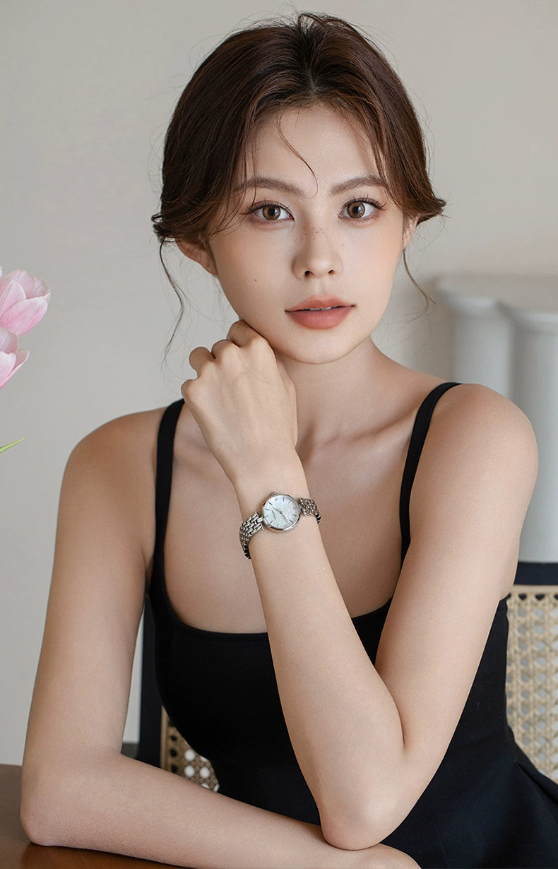 小花瓣2025新款正品瑞士繁花系列女士手表轻奢小众名牌贝母小表盘