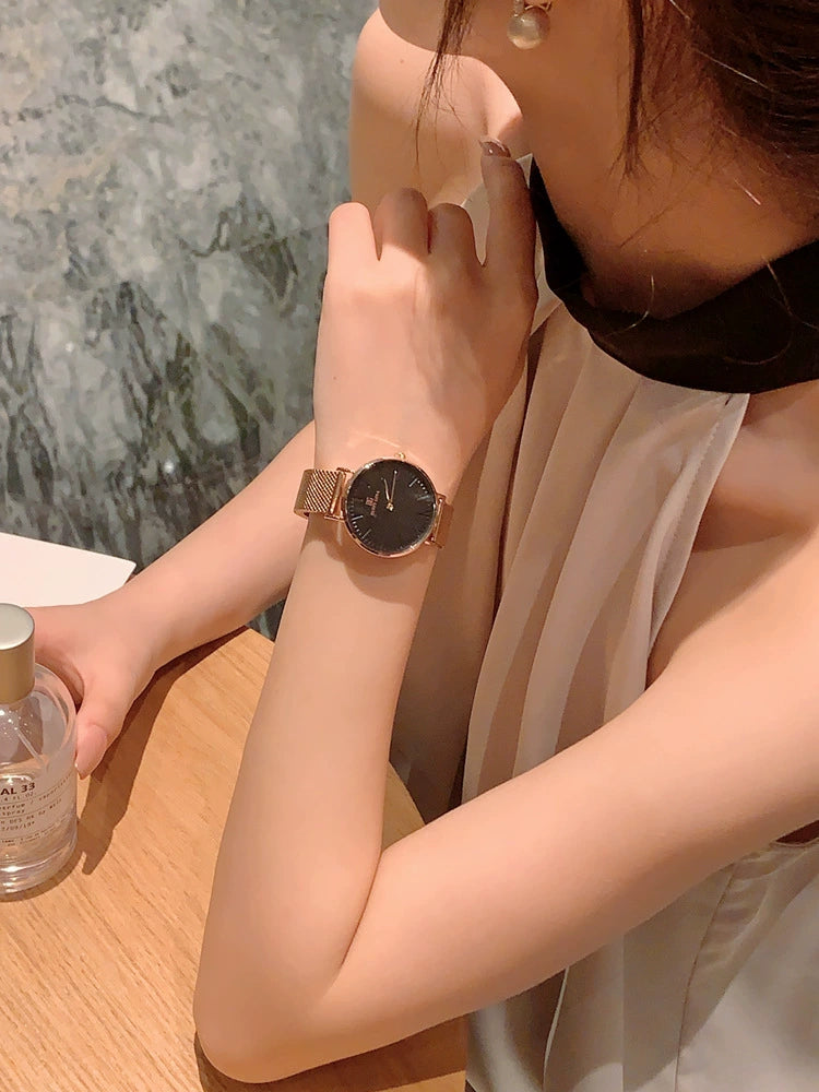名牌2025新款超薄简约女士手表精致女式表轻奢小众防水送女友礼物