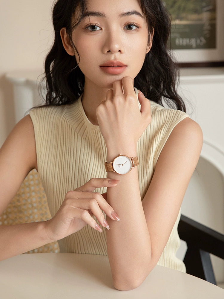 名牌2025新款超薄简约女士手表精致女式表轻奢小众防水送女友礼物
