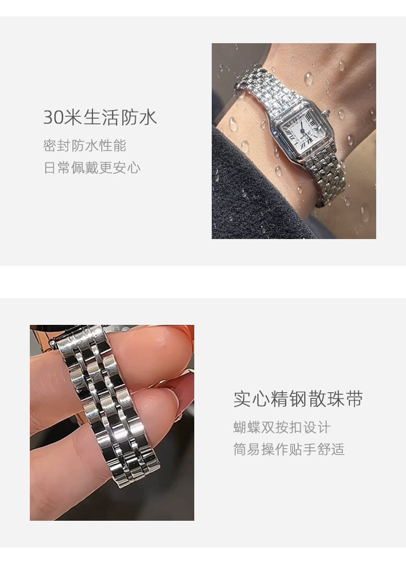 猎豹手表女款2025新款轻奢小众女士名牌正品小方表简约气质防水