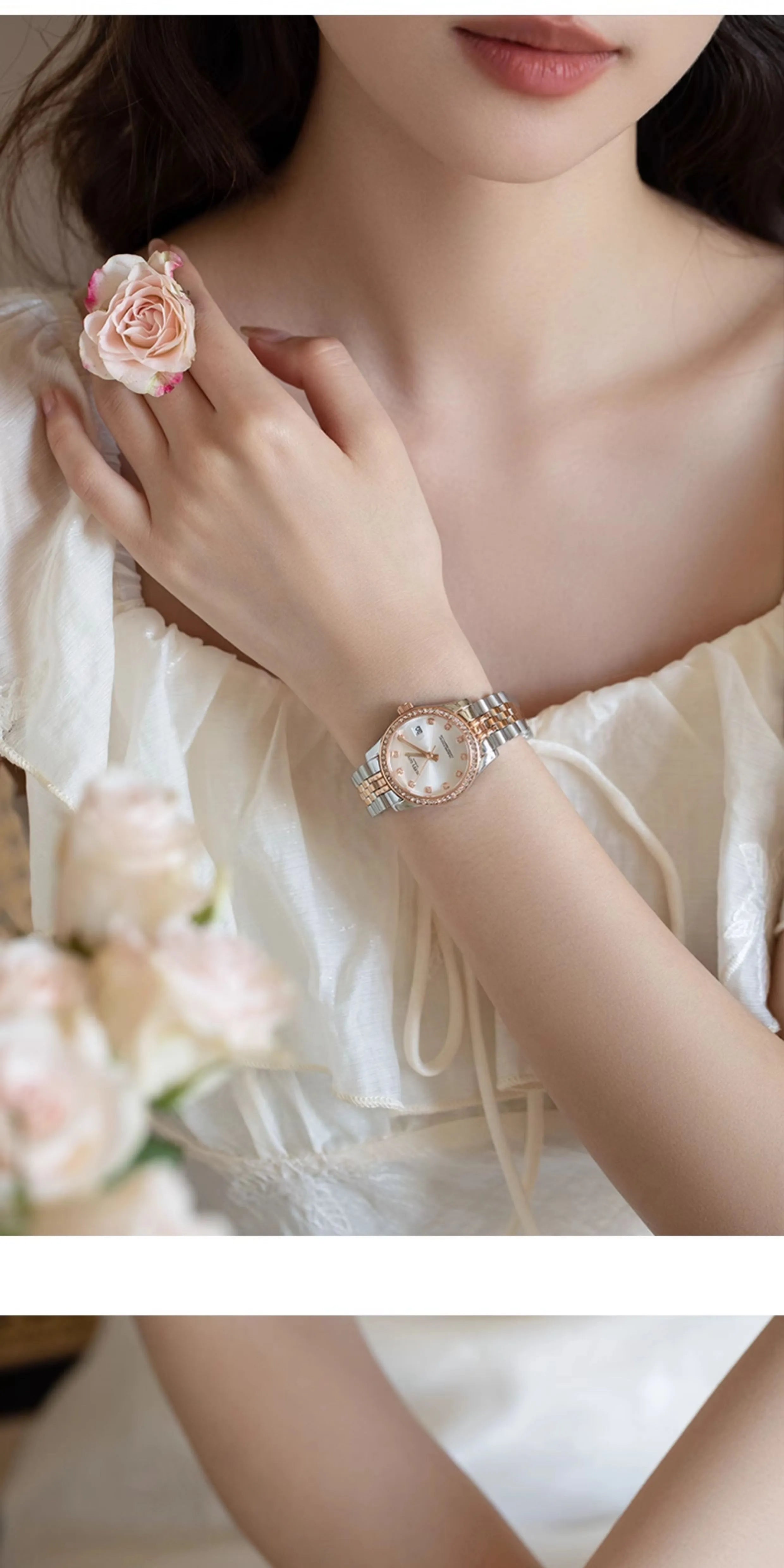 Nhật Ký Thụy Sĩ Thương Hiệu Nổi Tiếng Đồng Hồ Nữ Cao Cấp Mới 2025 Kim Cương Sang Trọng Nhẹ Dành Cho Phụ Nữ Tinh Tế Cổ Tay Không Thấm Nước