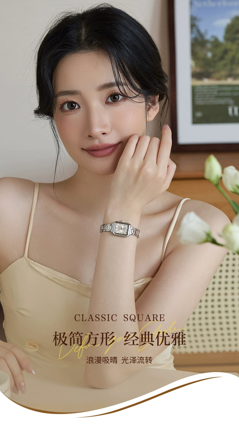 2025新款方糖手表正品女士女生轻奢小众简约气质罗马女款高颜值表