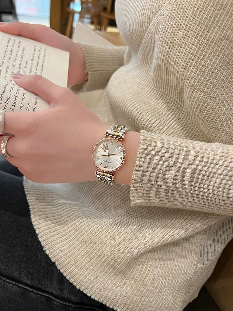 自动表高级名牌2025女士手表气质轻奢小众防水职场女式新款带日历