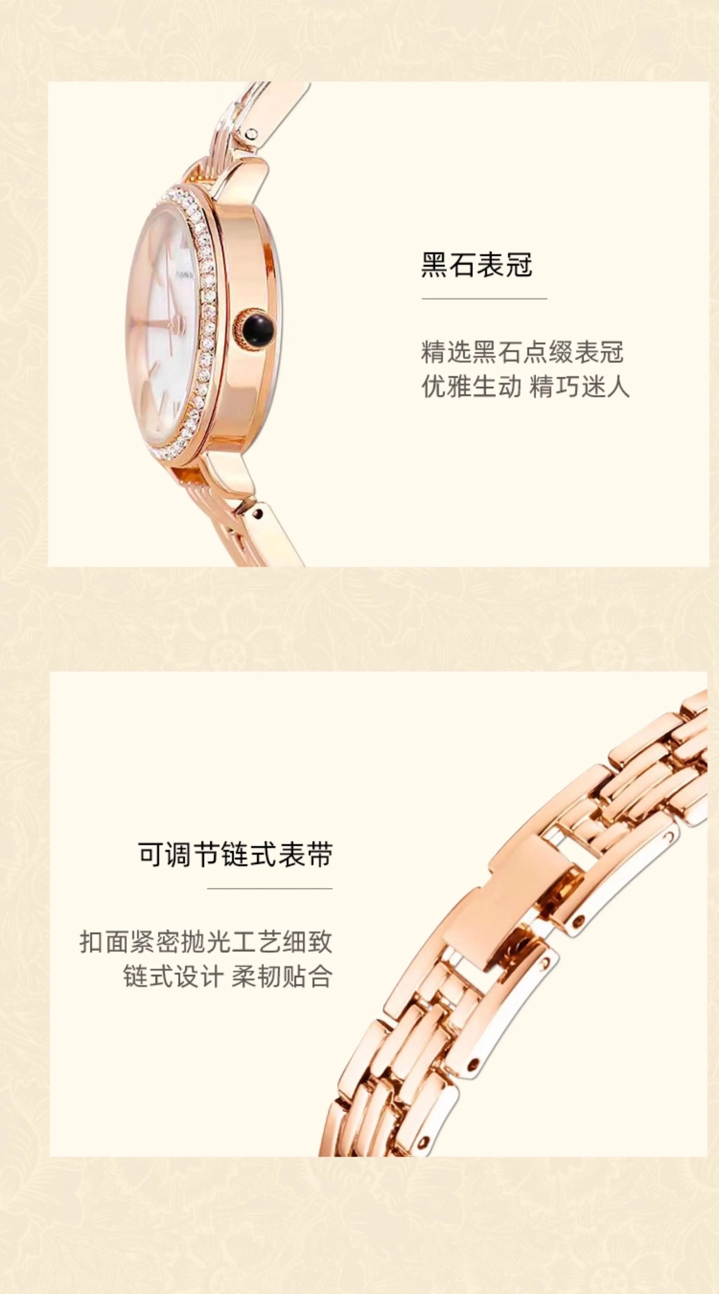 正品女士手表新款2025轻奢手链学生精致小巧名牌防水小金表送礼物