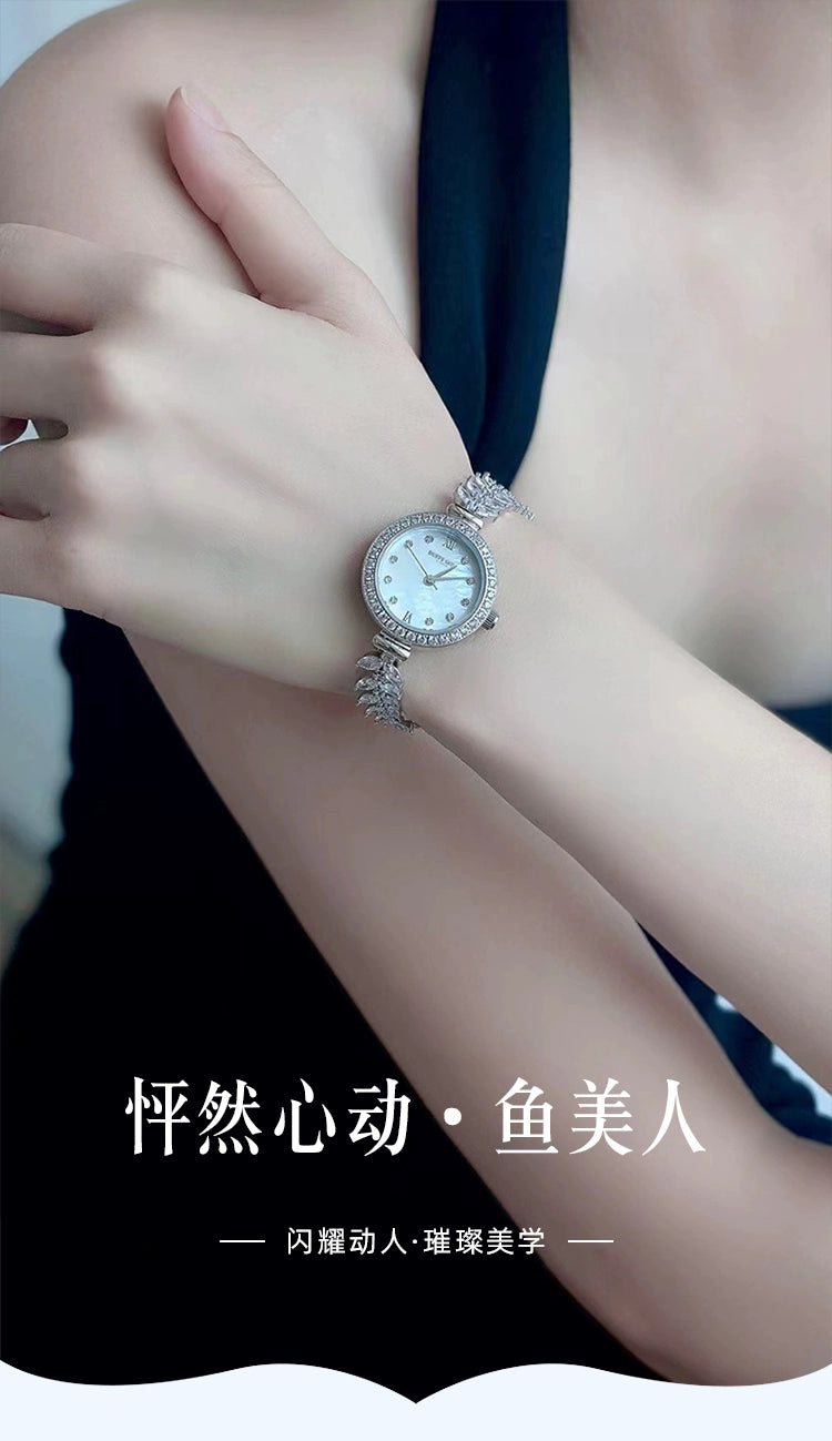 2025新款美人鱼正品手表女款学生轻奢小众精致防水高级感生日礼物
