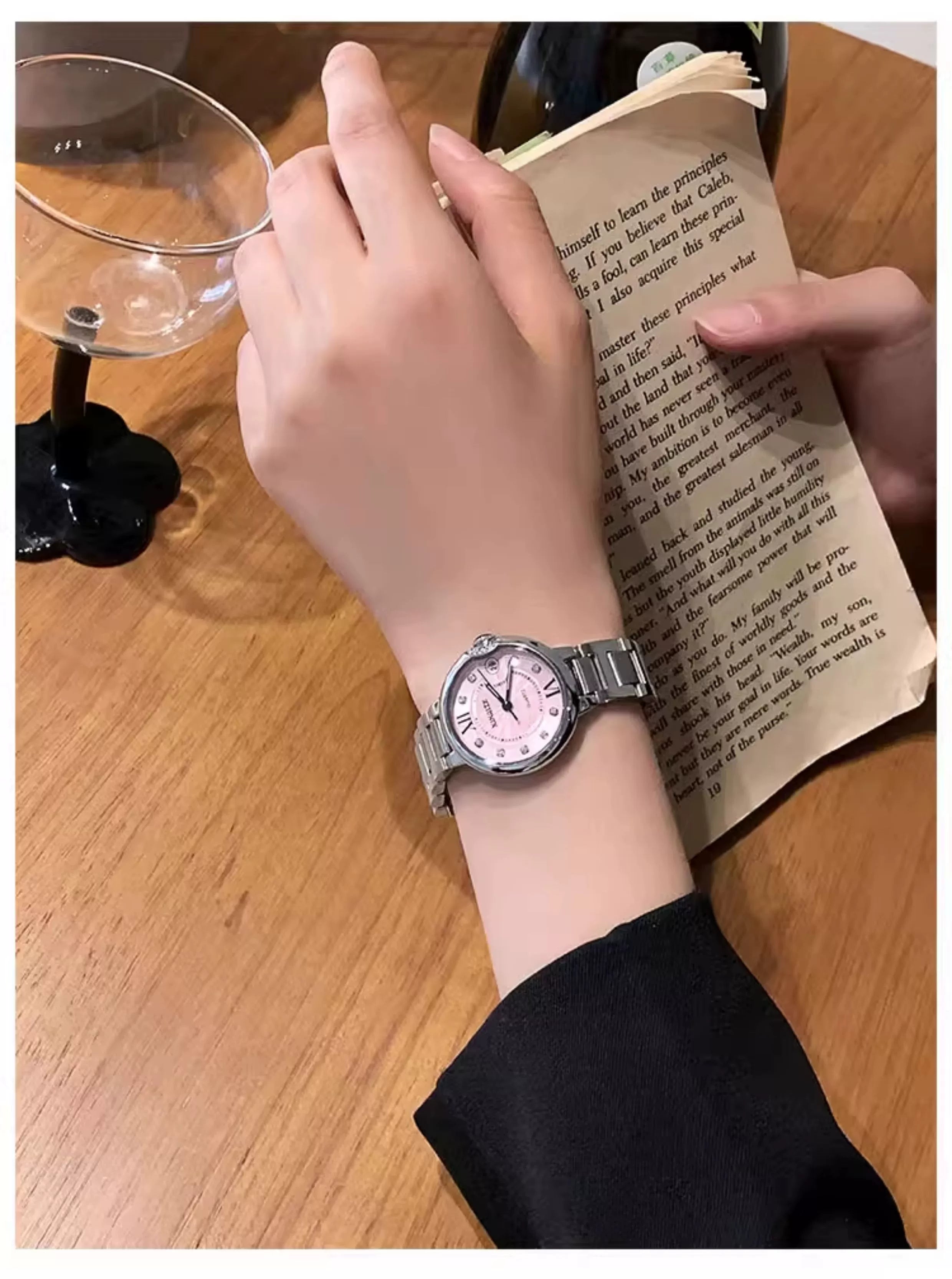蓝针告白气球2025新款手表女款轻奢小众女士手表正品镶钻职场防水