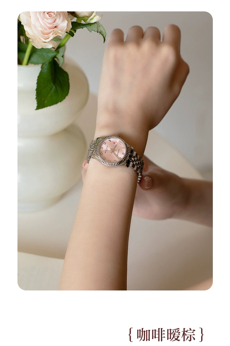 Nhật Ký Thụy Sĩ Thương Hiệu Nổi Tiếng Đồng Hồ Nữ Cao Cấp Mới 2025 Kim Cương Sang Trọng Nhẹ Dành Cho Phụ Nữ Tinh Tế Cổ Tay Không Thấm Nước