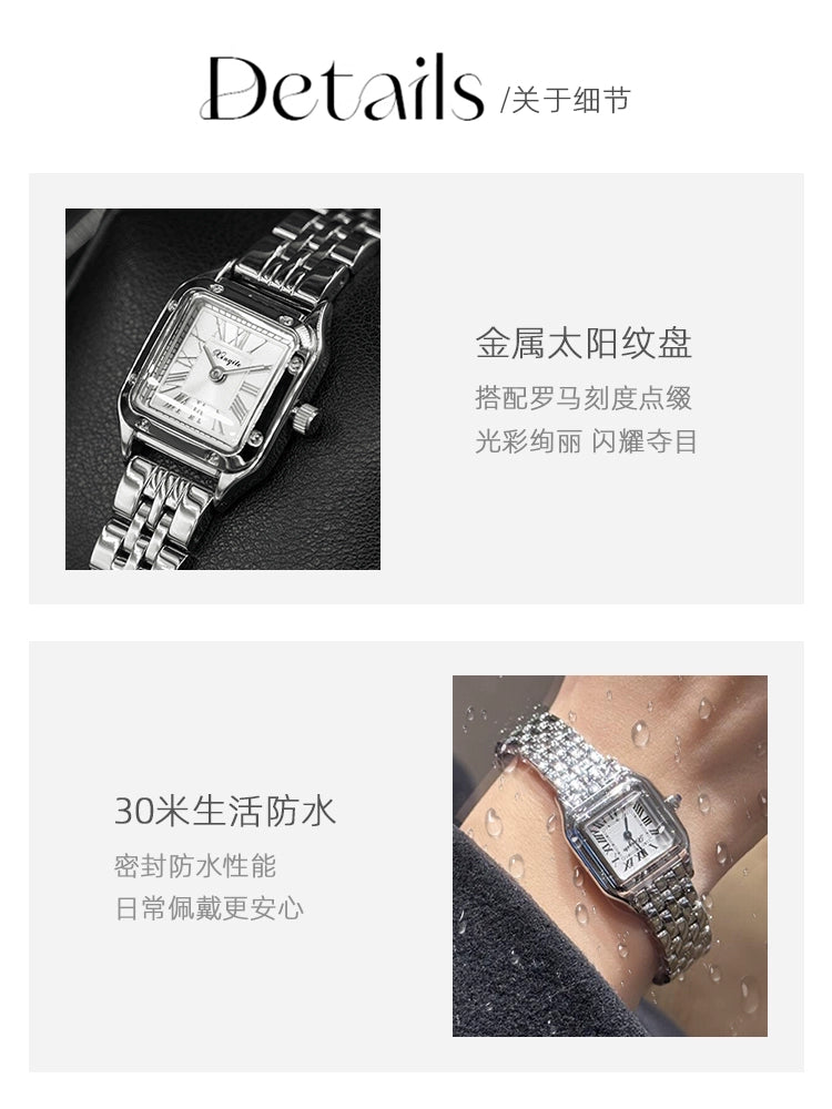 猎豹手表女款2025新款轻奢小众女士名牌正品小方表简约气质防水