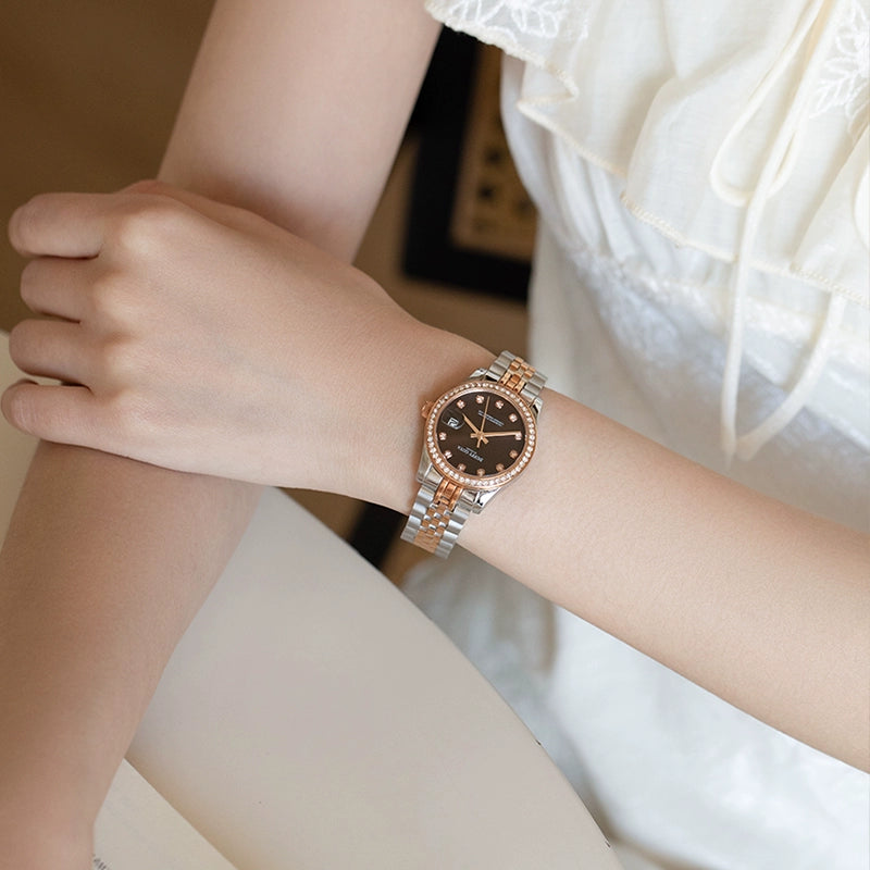 Nhật Ký Thụy Sĩ Thương Hiệu Nổi Tiếng Đồng Hồ Nữ Cao Cấp Mới 2025 Kim Cương Sang Trọng Nhẹ Dành Cho Phụ Nữ Tinh Tế Cổ Tay Không Thấm Nước