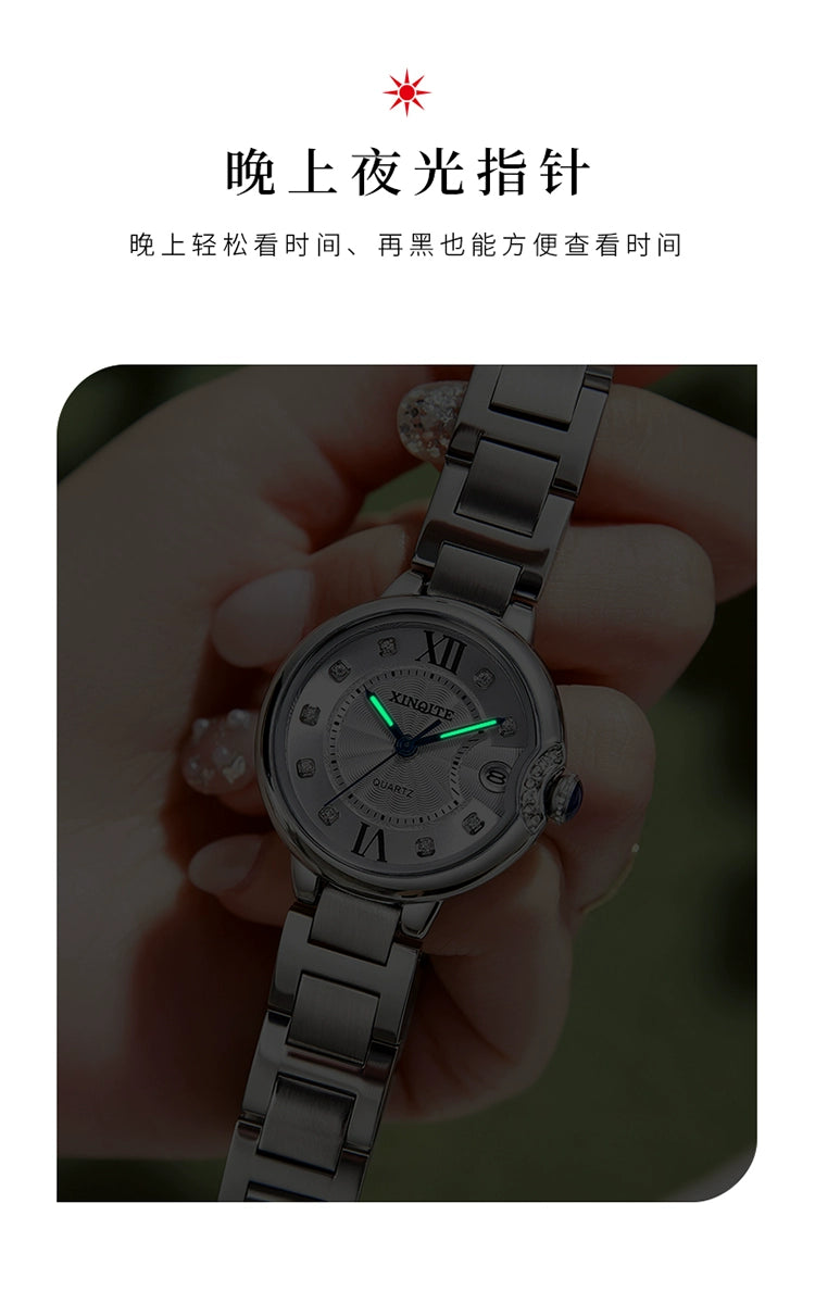 蓝针告白气球2025新款手表女款轻奢小众女士手表正品镶钻职场防水