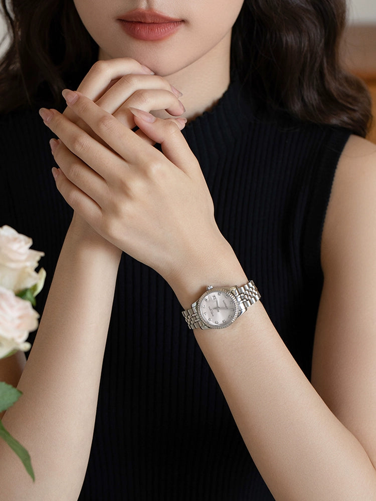 Nhật Ký Thụy Sĩ Thương Hiệu Nổi Tiếng Đồng Hồ Nữ Cao Cấp Mới 2025 Kim Cương Sang Trọng Nhẹ Dành Cho Phụ Nữ Tinh Tế Cổ Tay Không Thấm Nước