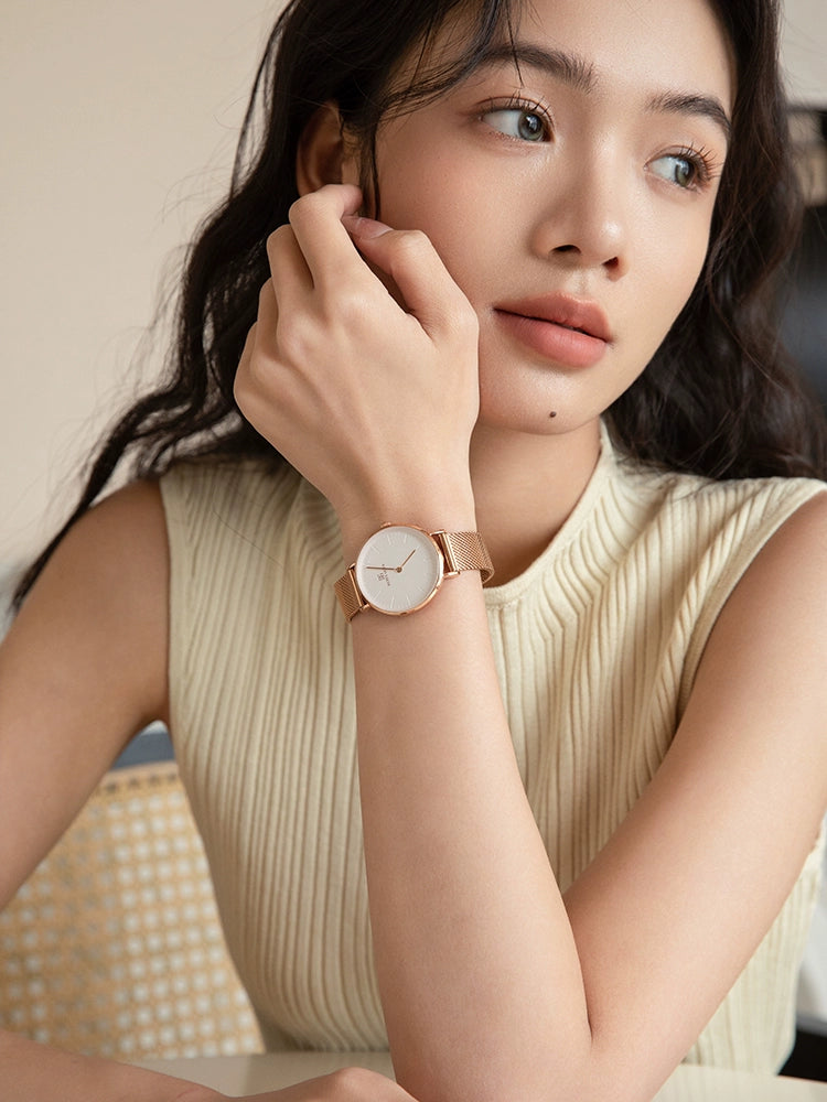 名牌2025新款超薄简约女士手表精致女式表轻奢小众防水送女友礼物
